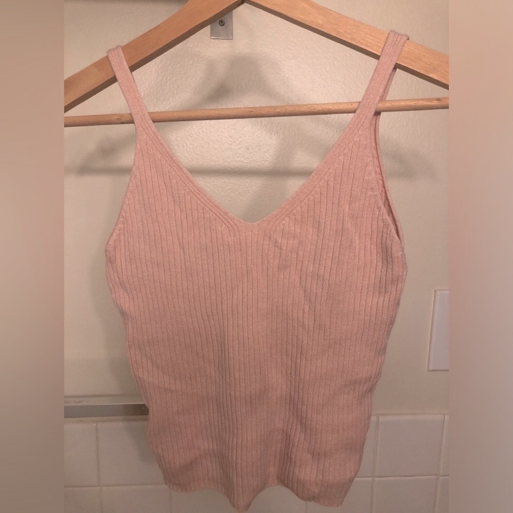H&M Soft Pink Ribbed Camisole, SIZE XS